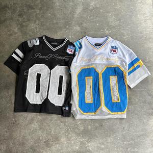 High Quality Custom Oversized Mesh Football Jersey <b>T</b>-<b>Shirt</b> Retro Soccer Mesh <b>Shirts</b> Men Boxy Mesh Football <b>T</b> <b>Shirt</b> - Product Image 5