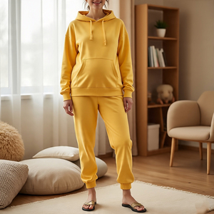 Sweat à capuche et pantalon de survêtement pour femmes Survêtement de maternité pour femmes Grossesse Allaitement Jogging zippé Survêtement pour femmes - Product Image 5