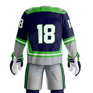 Cómodo uniforme de hockey sobre hielo de tamaño adulto en Stock uniforme de hockey sobre hielo hecho de poliéster para jóvenes - Product Image 6