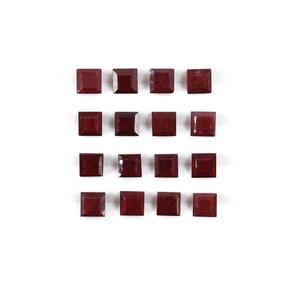 Rubis naturels de haute qualité de Bangkok, carrés calibrés de 4 mm et 5 mm, Tanzanite taille émeraude, pierres précieuses en vrac, couleur verte et rouge - Product Image 2