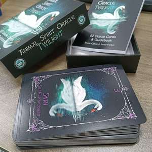 Cartes de tarot d'usine en vente en gros, cartes de tarot d'<span class=keywords><strong>oracle</strong></span> magique avec livre d'instructions, impression personnalisée, cartes d'animaux spirituels, tarot - Product Image 2
