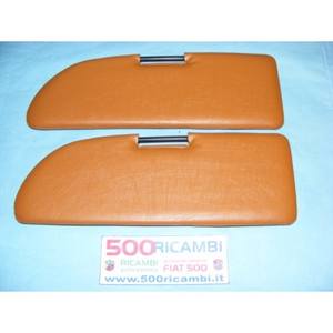 Paire de pare-soleil de voiture FIAT 500 D F L R, couleur OCRA, parasol, pantine - Product Image 1