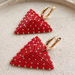 Modern Turquoise <b>Beaded</b> Earrings with Cascading <b>Fringe</b> Design Unique Jewelry Gift From MS Handicraft - Product Image 1