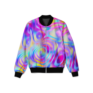 Chaqueta Bomber Unisex de alta calidad, impresión por sublimación 3D personalizada, diseño completo para hombres y mujeres - Product Image 3