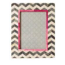 Cadre photo en résine décorative MDF de haute qualité Meilleur cadre photo Zig Zag en incrustation d'os - Product Image 3