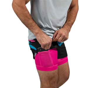 Short de sport écologique pour hommes Vêtements de sport de compression doublés de 7 pouces pour la course à pied Imperméable Respirant Séchage rapide Personnalisable pour - Product Image 3
