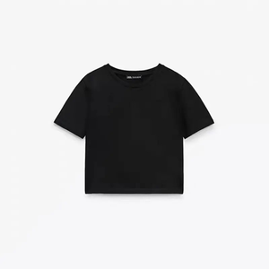 Camisetas Básicas para Mujer con Logotipo Personalizado al por Mayor, Ropa de Gimnasio, Camisetas de Verano, Tops Cortos Negros de Manga Corta, Camisetas Ajustadas - Product Image 5