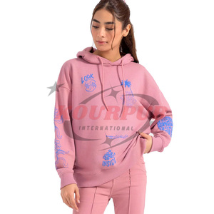 Nouveauté personnalisée, sweat à capuche imprimé tendance et élégant pour femmes à prix raisonnable pour vêtements d'extérieur - Product Image 1