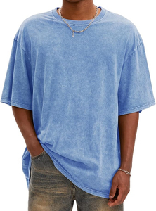 Algodón de rizo francés Diseña tu propio logotipo, el mejor proveedor, camiseta de lavado ácido para hombres, última colección hecha en fábrica, camiseta de lavado ácido para hombres - Product Image 2