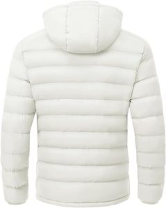 แจ็คเก็ตบุนวมหนาสีดำมีฮู้ดสำหรับผู้ชายแจ็คเก็ตบุนวมสำหรับฤดูหนาว - Product Image 6