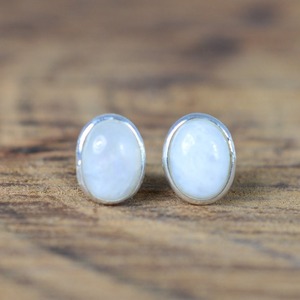 925 Sterling <b>Silver</b> Moonstone Gemstone <b>Stud</b> <b>Earrings</b> Jewelry Handmade <b>Silver</b> Boho Style <b>Earrings</b> Jewelry For Women Wedding Gift - Product Image 3