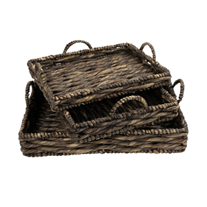 ถาดเสิร์ฟผักตบชวาสีเข้มสไตล์โบฮีเมียนแบบชนบทห้องนั่งเล่นมัลติฟังก์ชันตกแต่งฤดูใบไม้ร่วงราคาถูก - Product Image 2