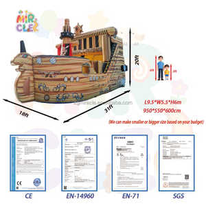 Parcours Obstacles Gonflable Commercial Thème Bateau Pirate avec Toboggan Combo, Jumping Castle pour Location Fêtes Extérieures - Product Image 5