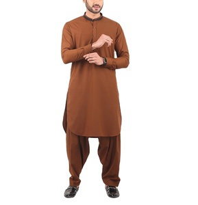 Breathable High-quality <b>Men's</b> Fashionable Cotton Silk Modal Viscose Shalwar Kameez Wedding Modern Design Panjabi <b>Kurta</b> - Product Image 2