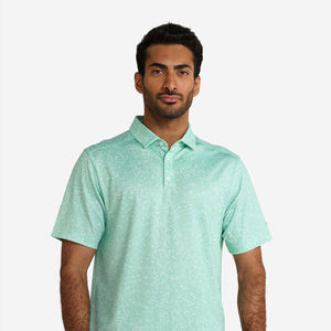 Polo de golf confortable et élégant pour homme, en tissu tricoté à motif uni, pour un port quotidien et le golf - Product Image 2