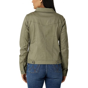 Abrigo vaquero Vintage de manga larga informal para mujer, Chaquetas vaqueras cortas con cuentas de perlas para mujer, chaqueta vaquera con cuello vuelto para mujer - Product Image 3