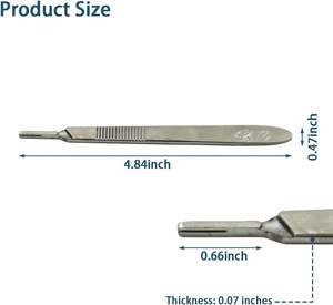 Manche de scalpel chirurgical médical de qualité supérieure, alimentation manuelle, acier inoxydable, base pour utilisation chirurgicale - Product Image 2