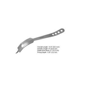 Rétracteur acétabulaire manuel Duke Classic avec embout à prise supplémentaire en acier inoxydable réutilisable, instruments chirurgicaux orthopédiques pour pied et cheville - Product Image 3
