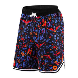 Short de sport d'été pour hommes avec taille élastique Nouveau design Short de plage Impression complète Sublimation Respirant et confortable - Product Image 1