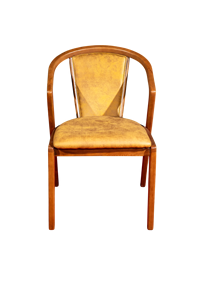 Chaise moderne en frêne de couleur noyer 30*80 Table basse sur pied à 5 pieds siège rembourré en bois massif combinaison décorative caractéristiques - Product Image 3