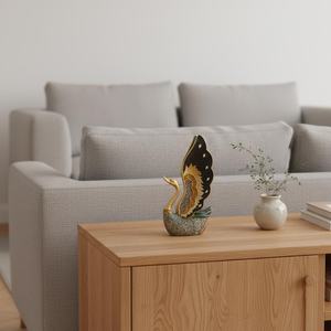 Statuette de Cygne en Résine Moderne Faite à la Main, Pièce de Décoration Élégante pour la Maison, le Salon, la Table, le Bureau, Cadeau de Thanksgiving - Product Image 5