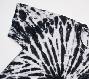 T-shirt tie-dye tissé à la main, coupe classique, 100% polyester, manches courtes, unisexe, streetwear, haut anti-froissement, séchage rapide pour la mode - Product Image 2