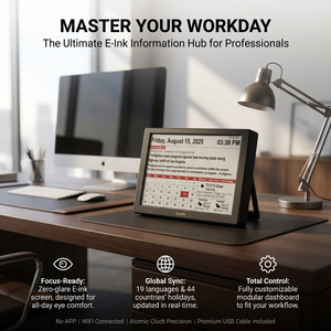 Calendrier numérique intelligent WiFi E-ink 7 pouces, tableau <span class=keywords><strong>de</strong></span> bord numérique, synchronisation du calendrier <span class=keywords><strong>Google</strong></span>, écran E-Paper rechargeable, organisateur pour la maison et le bureau - Product Image 3