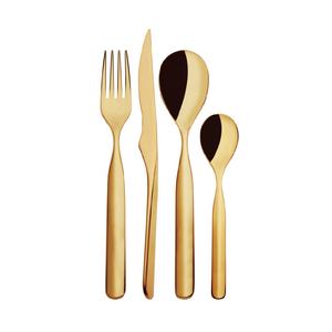 Fabricant grossiste vente directe d'usine-portabilité unique ensemble de couverts de luxe or 4 pièces en acier inoxydable de qualité alimentaire - Product Image 1