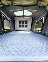 Tente de toit pliable en aluminium imperméable pour 2 personnes, pour pick-up, tout-terrain, coque rigide, pour le camping