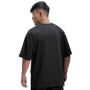 OEM de alta calidad 100% algodón camiseta Digital impreso Drop Shoulder 240 Gsm suelta manga corta Casual camisetas de punto para hombres - Product Image 6