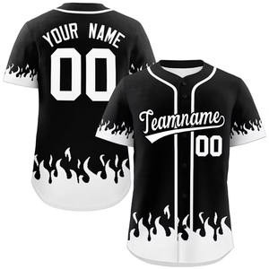 Maillot de baseball sublimé en polyester personnalisé pour hommes, col en V, logo brodé, impression de nom et de nom, maille respirante de grande taille - Product Image 3