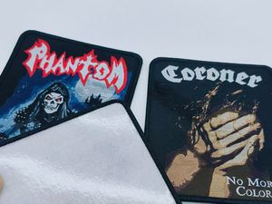 Personalized Embroidery Patches Grim Reaper Skull Design Collectible Red Logo Square Mens Womens English Letter Hat Eco-Friendly - Product Image 3