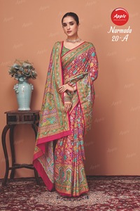 ชุดส่าหรีผ้าไหมโดลาแท้สำหรับสตรีพิมพ์ลายตำแหน่งตำแหน่ง Jari ผ้าไหมนุ่มแบบดั้งเดิมชุดใส่ในเทศกาล - Product Image 2