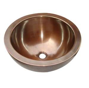 Square Shape Classic Design Kitchen Ware Sink Hot Selling Premium Quality Copper Bathroom Vessel Sink With Hand Engraving - Product Image 5