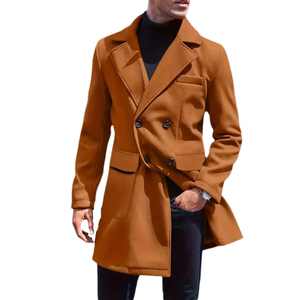 Manteau long pour homme, style britannique classique, veste d'hiver, marque privée - Product Image 1