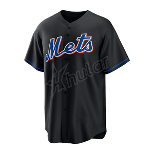 Sublimación de cuello en V, camiseta de uniforme de béisbol con botones para adultos en blanco, camiseta de béisbol de secado rápido - Product Image 6