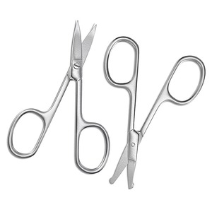 Ciseaux à sourcils, outil de soin de beauté, acier inoxydable, manche en céramique, précision, toilettage, coupe précise, utilisation en salon - Product Image 3
