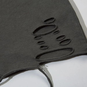 Utilisation en extérieur Couleur unie Hommes en détresse T-shirt surdimensionné Respirant Meilleur Design Hommes en détresse T-shirts surdimensionnés personnalisés - Product Image 6