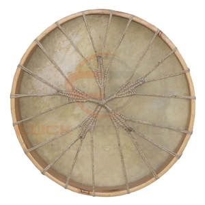 Instrument de guérison par le son Tambours chamaniques Encadrés à la main et imprimés à la main Tambour chamanique en peau de chèvre ou en peau de vache, Tambour à cadre natif - Product Image 3
