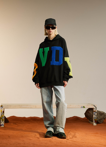 Sweat à capuche patch en chenille éponge française de haute qualité pull surdimensionné brodé personnalisé veste à capuche brodée à la mode pour hommes - Product Image 3