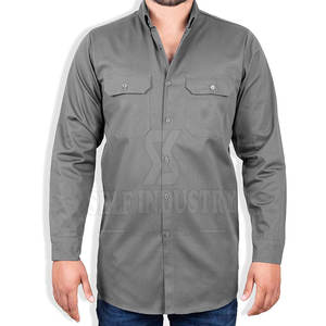Camisas FR de soldadura para hombres superventas a la moda, ropa de trabajo elástica para hombres, camisas FR de soldadura - Product Image 1