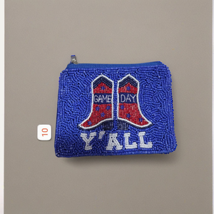 Luxury Seed Beads Embroidery Coin Pouch Patterned Designs Wholesale Beaded Embroidered Tote <b>Bags</b> for <b>Gift</b> - Product Image 2