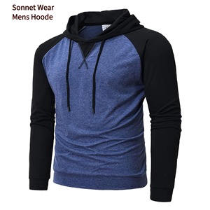 Sudadera con capucha sólida para hombre con bolsillo de canguro Diseño de hombro caído Sudadera duradera - Product Image 1