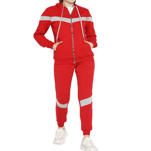 Conjunto Deportivo de Invierno para Mujer, de Alta Calidad, con Capucha, Transpirable, de Secado Rápido, Moderno, en Mezcla de Poliéster/Algodón - Product Image 1