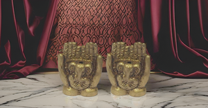 Juego de 2 mini esculturas de latón de mano Ganesha, palo de incienso y soporte de Agarbatti para uso en el hogar, la Oficina o el templo, artículo Pooja - Product Image 4