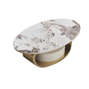 Muebles de Sala de Estar Ecológicos al por Mayor, Juego de Mesa de Centro Dorada Simple de Diseño, Acero Inoxidable, Lujo Moderno para el Hogar - Product Image 1