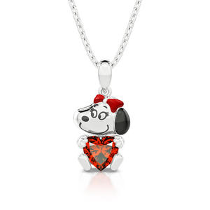 จี้สร้อยคอเงินแท้รูปหัวใจลูกสุนัข Jeulia Hug Me Sweet on You - Product Image 1