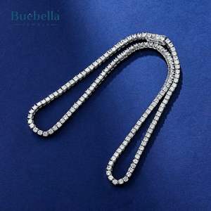 Collier à chaîne de tennis Moissanite Hiphop de 3mm en argent 925 et plaqué or 14 carats pour hommes Offre Spéciale - Product Image 3