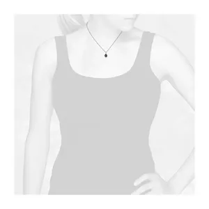 Collar de Plata 925 con Zafiro Azul y Diamantes, Engaste de Oro Rosa, Diseño Geométrico de Flor, Cadenas Clásicas de Rodio para Compromiso - Product Image 2