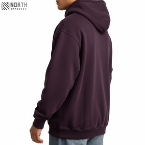 Sweat-shirt à capuche pour homme en polaire polyester/coton délavé à l'acide, 180 g/m², respirant, séchage rapide, avec poche, lourd, personnalisable - Product Image 3